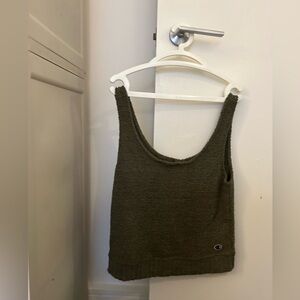 Champion green strap crop top